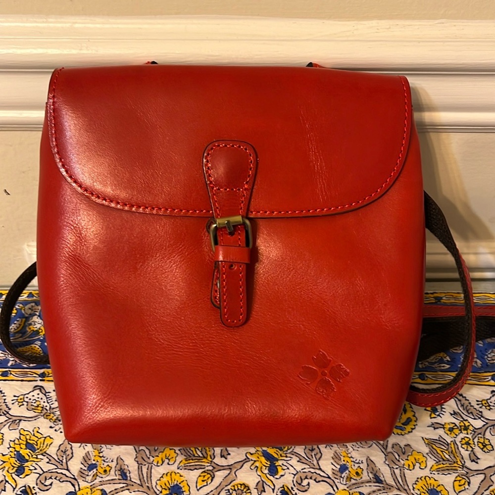 Patricia Nash brand new red leather backpack